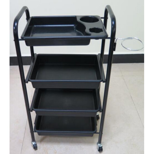 cheap black hair salon trolley / beauty salon tools cart / hair salon equipment