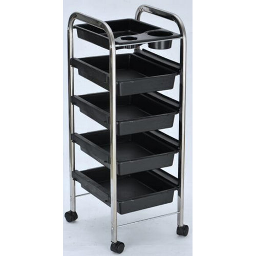 professional salon furniture / plastic beauty tool cart / barber shop trolley with trays