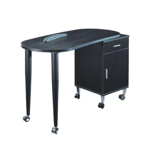 Fashion black nail table / nail dryer station / portable manicure table nail station