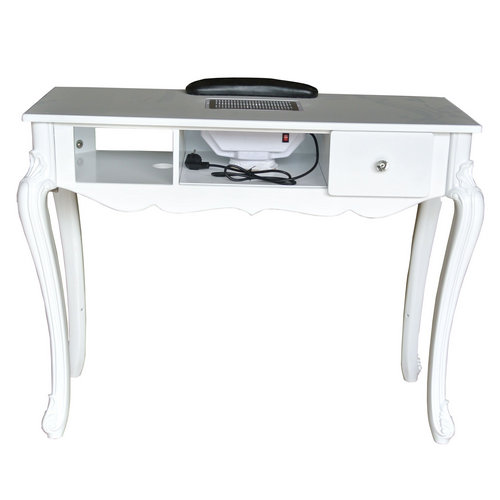 Europe luxury white vacuum suction fan nail manicure table desk