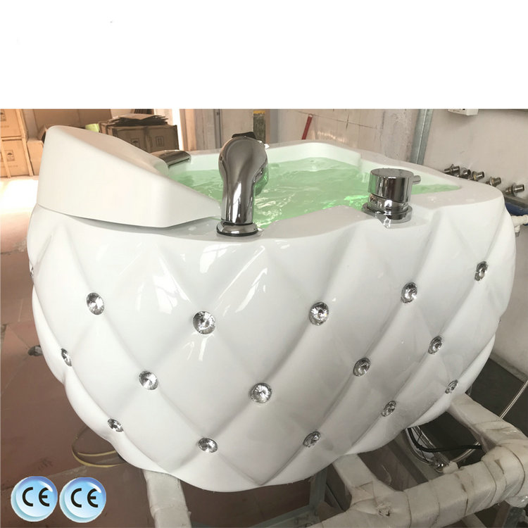 Fiberglass foot wash basin spa foot tub base with portable bow