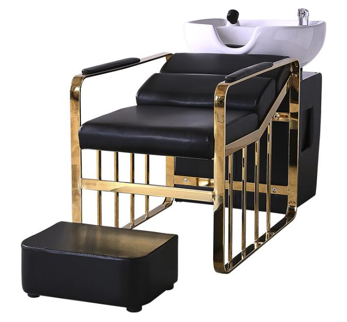 Alibaba Salon Washing Shampoo Bowl Massage Chairs Hair Washing Shampoo Bed Barber Station