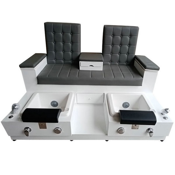 Double pedicure foot massage bowl chair nail bar furniture sofa spa tub station manicure benches
