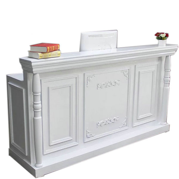 Cheap nail reception front desk beauty table checkout counter salon furniture made in China