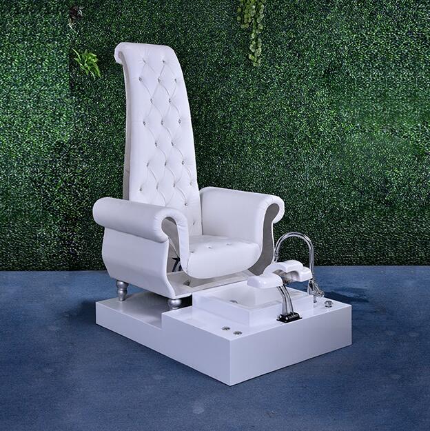 Cheap white Queen Throne Chair King Pedicure Bowl Station