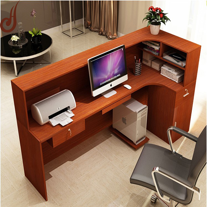 Wood nail reception front desk beauty table checkout counter salon