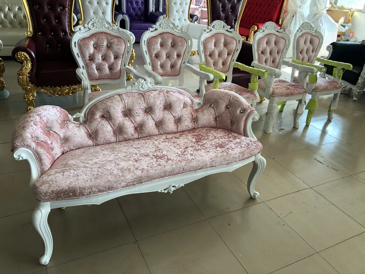 European beauty salon furniture reception sofa lounge client armchair throne station