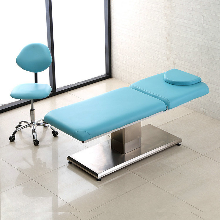 Aluminum portable facial beauty physiotherapy bed electric massage table