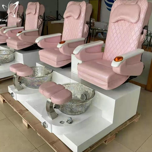 Custom Double leisure spa tub pedicure foot massage bowl chair nail bar sofa station manicure benches foot spa massage chair 